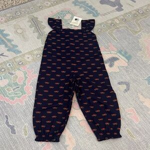 TBBC Navy jumper with Red Heart Pattern (18-24m)